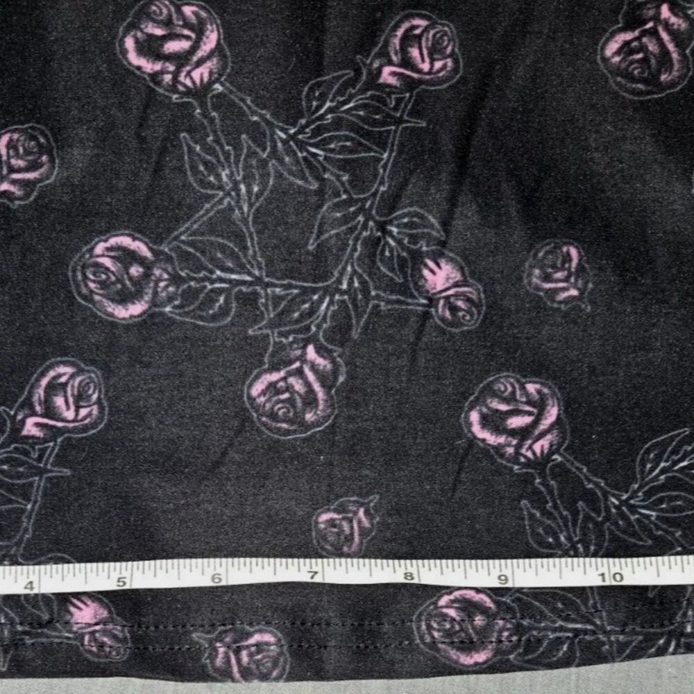 Rose Stemmed Pentagram - Flared (bell bottom) pant in Pink & Black [Small] *NWT* - Picture 2 of 4